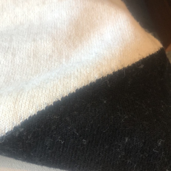 Avec Les Filles black and white block sweater harlequin cotton and wool L - Picture 8 of 8